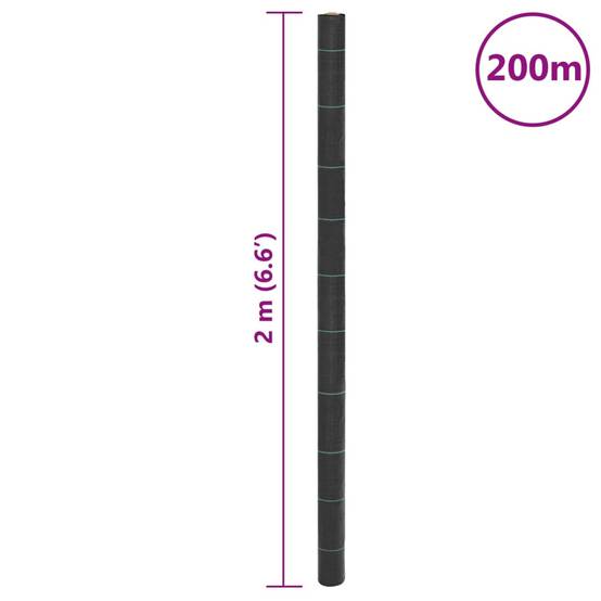 Vidaxl - Membrane anti-mauvaises herbes noir 2x200 m PP vidaXL 4005163 - Image 9