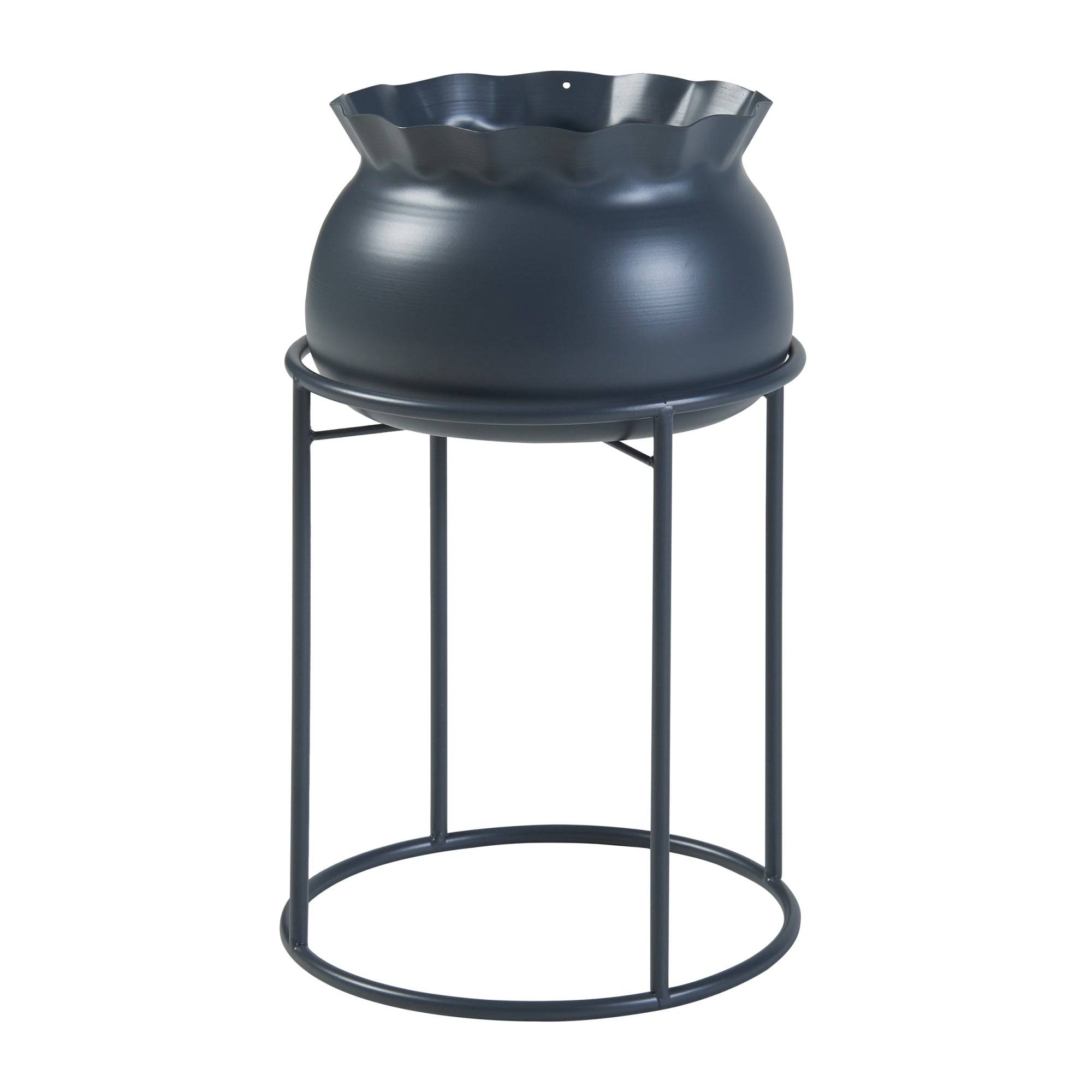 Helloshop26 - Porte-plantes style intemportel support 38 x 24 cm noir - Image 1