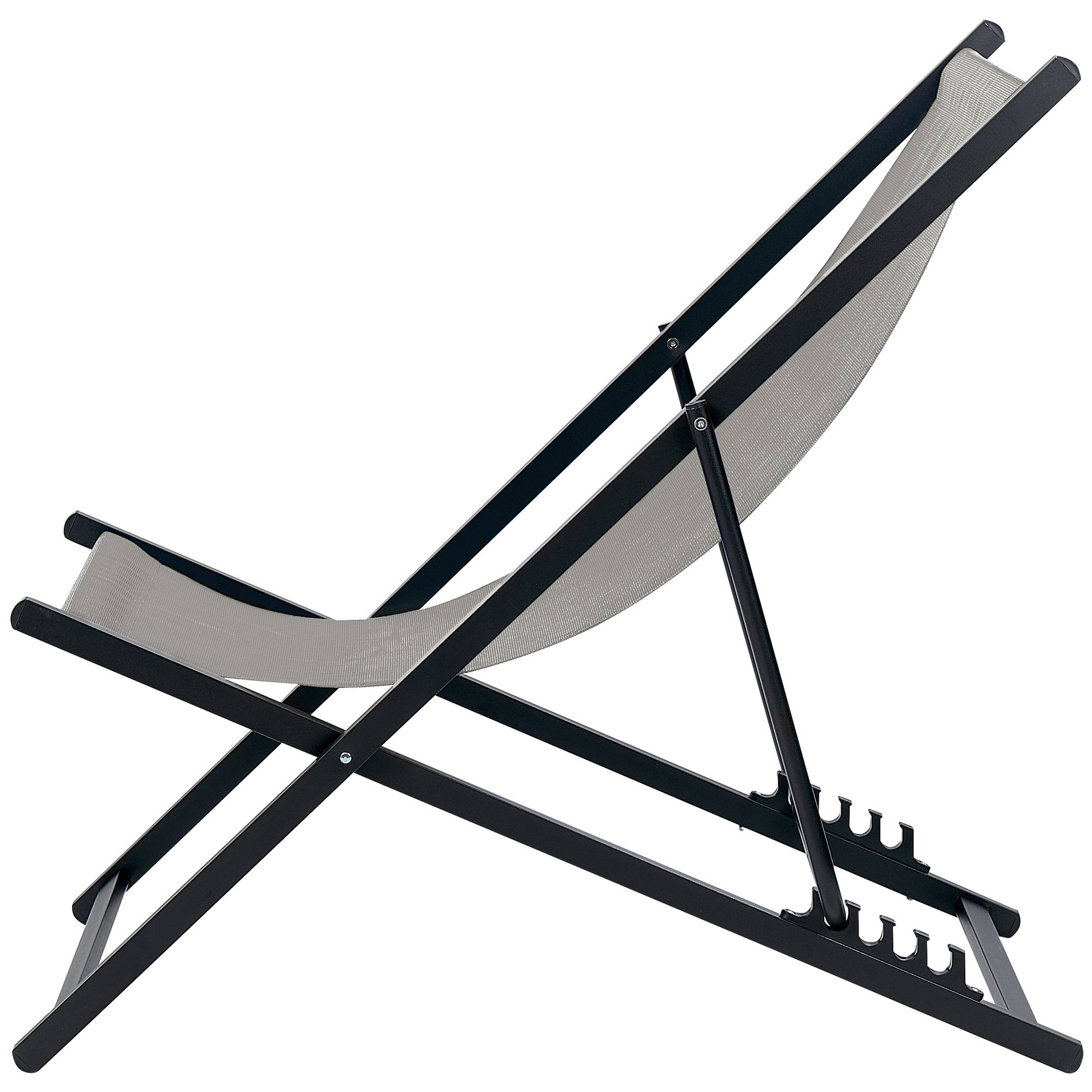Beliani - Chaise longue Aluminium Gris LOCRI II - Beliani - Image 5