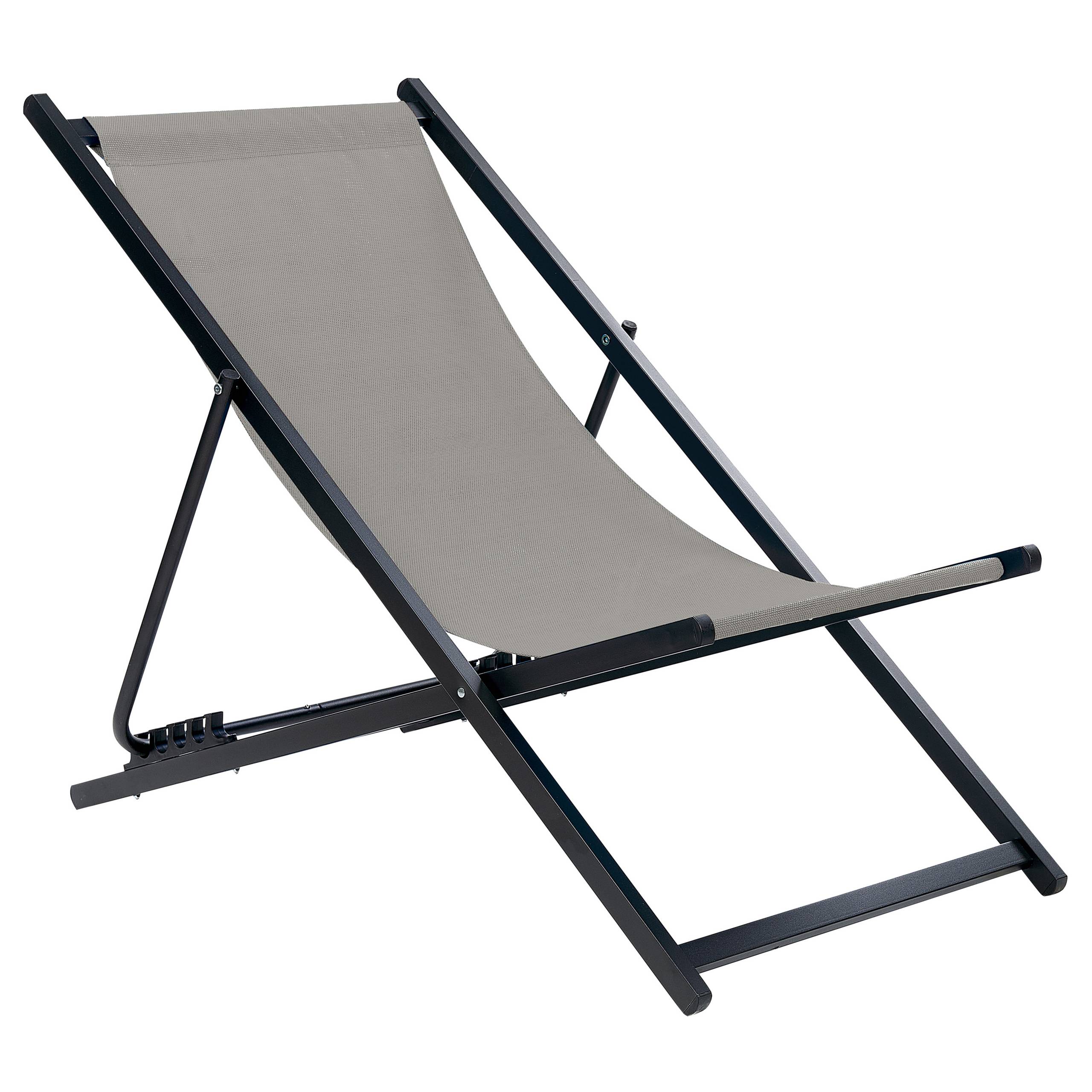 Beliani - Chaise longue Aluminium Gris LOCRI II - Beliani - Image 4