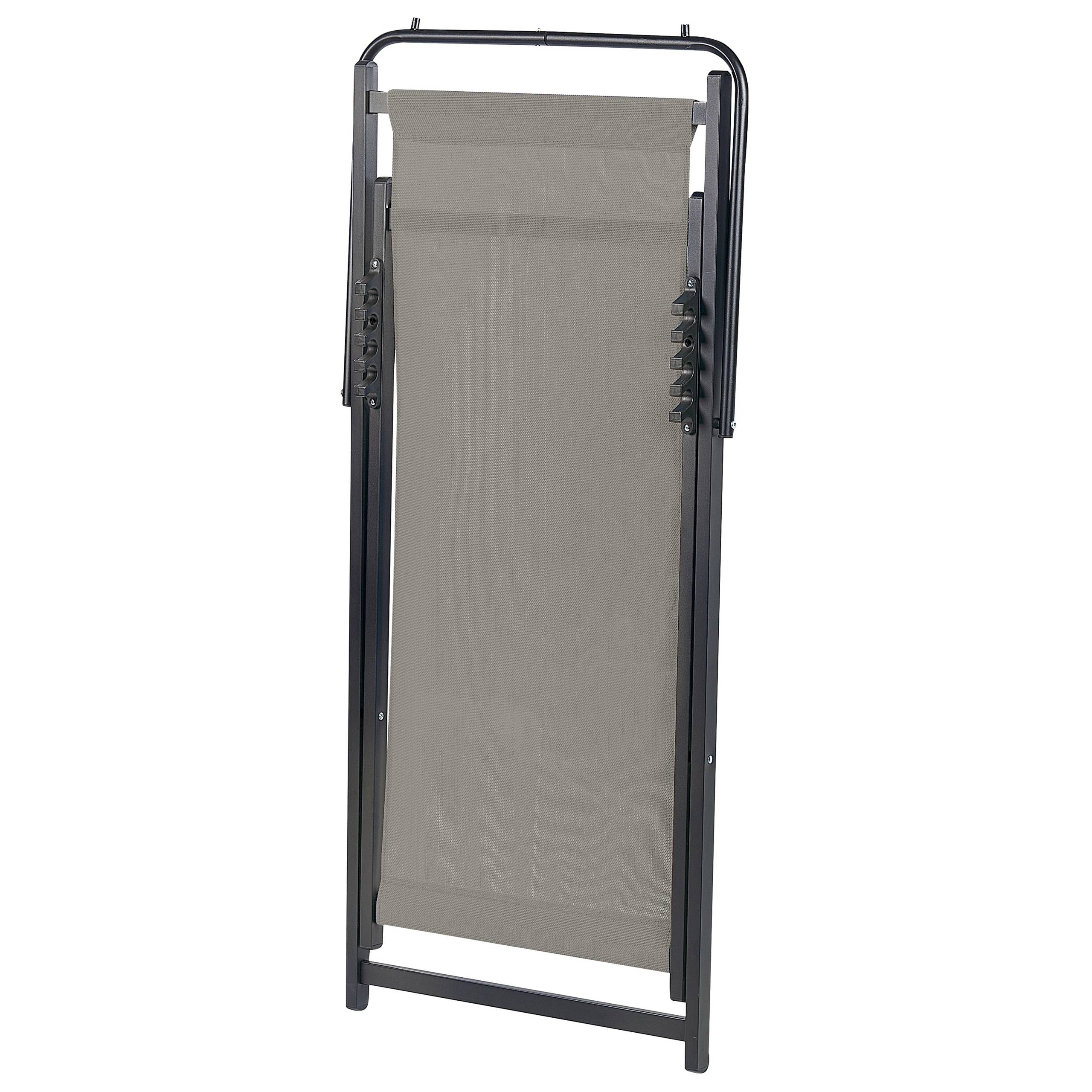 Beliani - Chaise longue Aluminium Gris LOCRI II - Beliani - Image 6