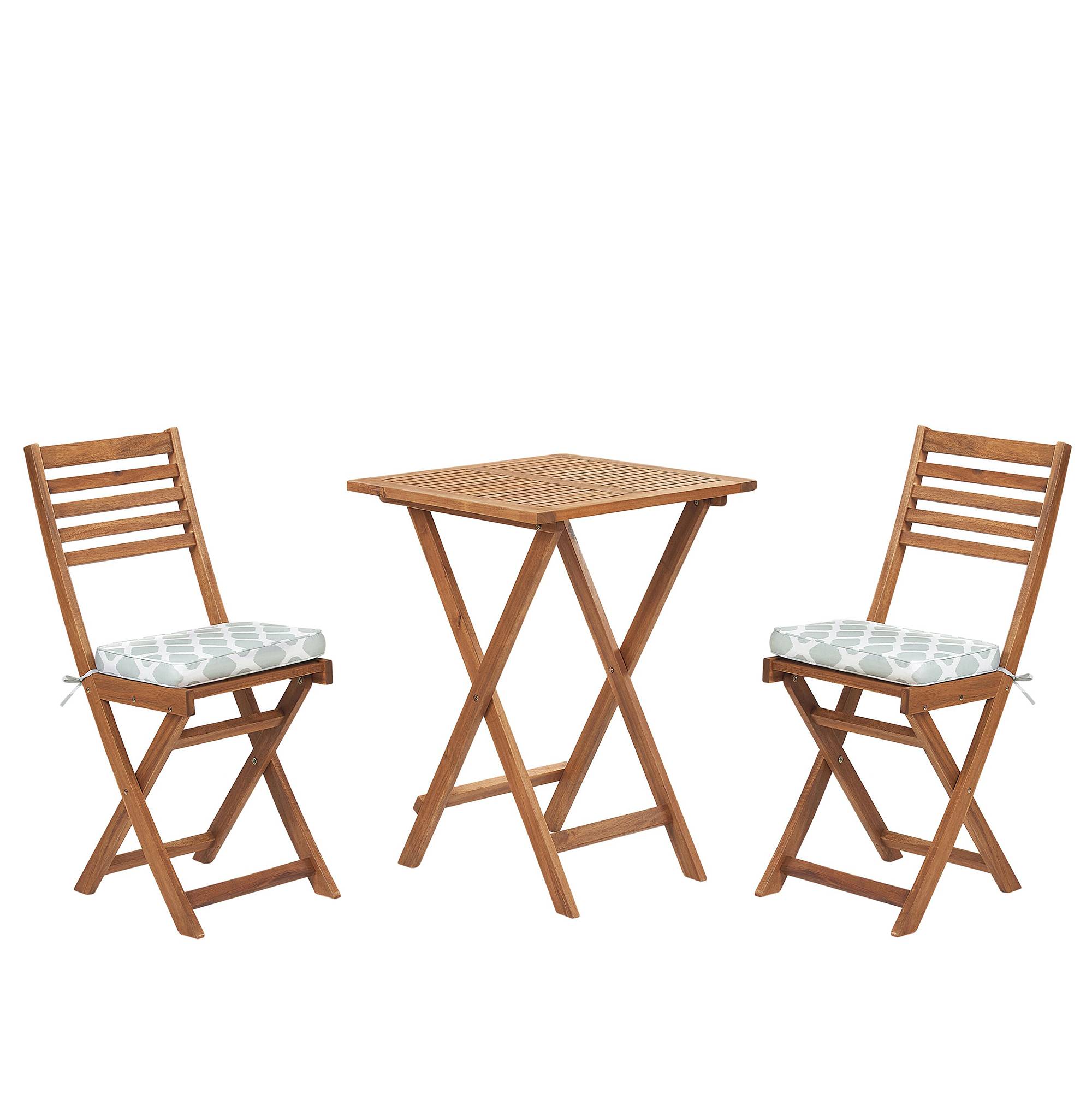 Beliani - Set de bistrot, 2 Personnes Acacia Vert menthe FIJI - 60x60x75- Beliani - Image 2