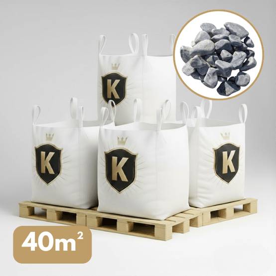 King Matériaux - Galet gris bleu 40/60 mm – Pack 4 Big Bag +/- 1,5T – 40 m² - Image 1