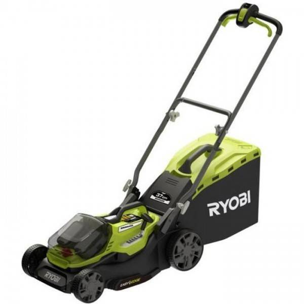 Ryobi - Tondeuse a Gazon RYOBI -   poussée 18V ONE+ - Brushless - Ø coupe 37 cm - ramassage et mulching + batterie 5,0 Ah & chargeur - RY18LMX37 - Image 1