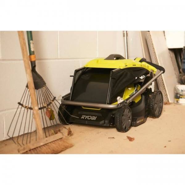 Ryobi - Tondeuse a Gazon RYOBI -   poussée 18V ONE+ - Brushless - Ø coupe 37 cm - ramassage et mulching + batterie 5,0 Ah & chargeur - RY18LMX37 - Image 4