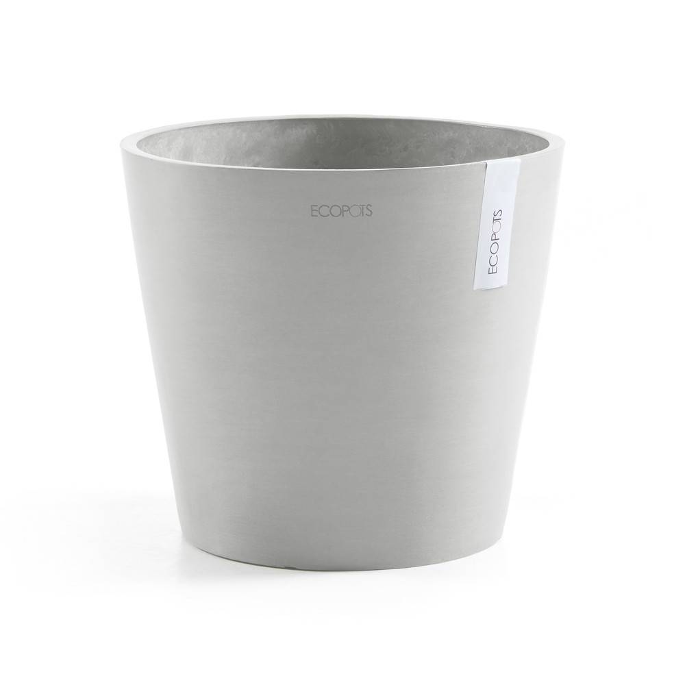 Ecopots - Pot Rond Amsterdam 25 Blanc Gris - Ø 25,4 x H. 24,5 cm - 9,7 L ECOPOTS - Image 1