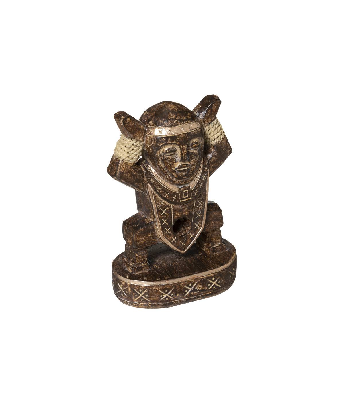 Objet décoratif Statuette Totem en résine  H 15 cm