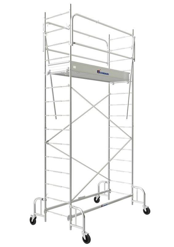 Echafaudage roulant JUNIOR 200 2m80 plancher (4m80 travail) Tubesca-Comabi