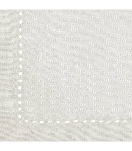 Nappe en coton Chambray Blanc 140 x 240 cm - Image 2