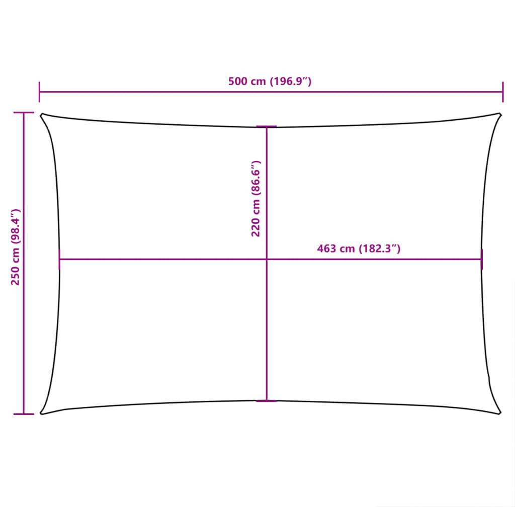 Voile de parasol - accessoire parasol - Tissu de remplacement pour parasol tissu oxford rectangulaire 2,5x5 m beige - MEUBLE PRO - Image 10