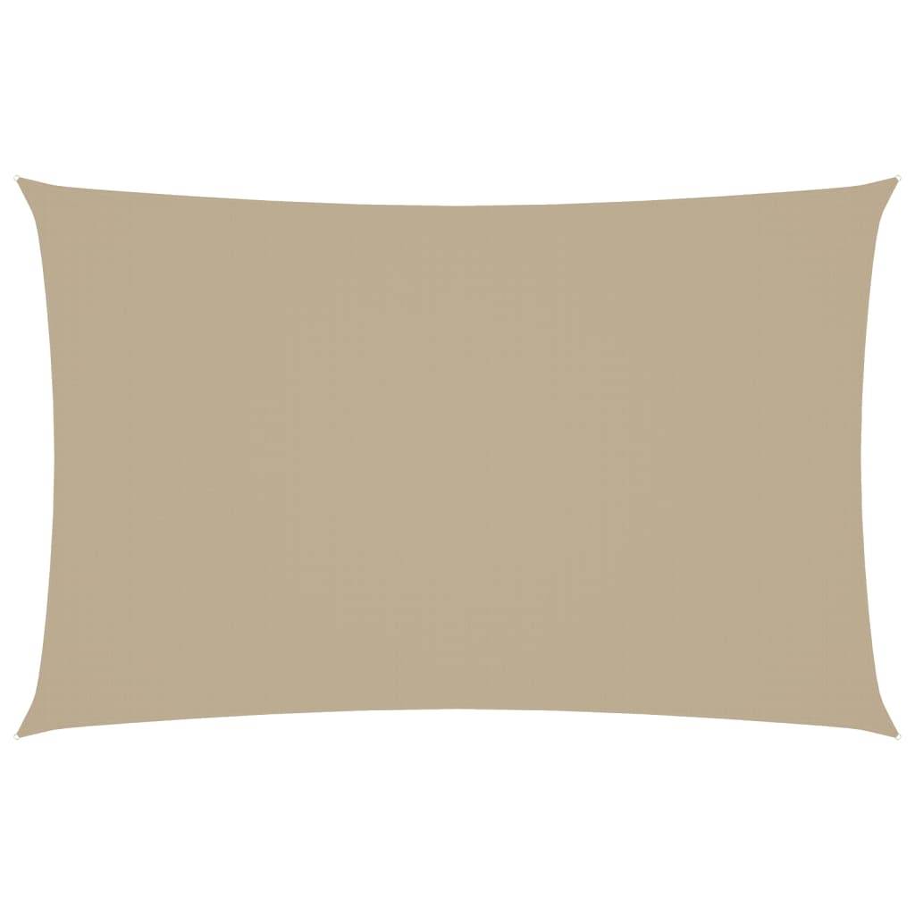 Voile de parasol - accessoire parasol - Tissu de remplacement pour parasol tissu oxford rectangulaire 2,5x5 m beige - MEUBLE PRO