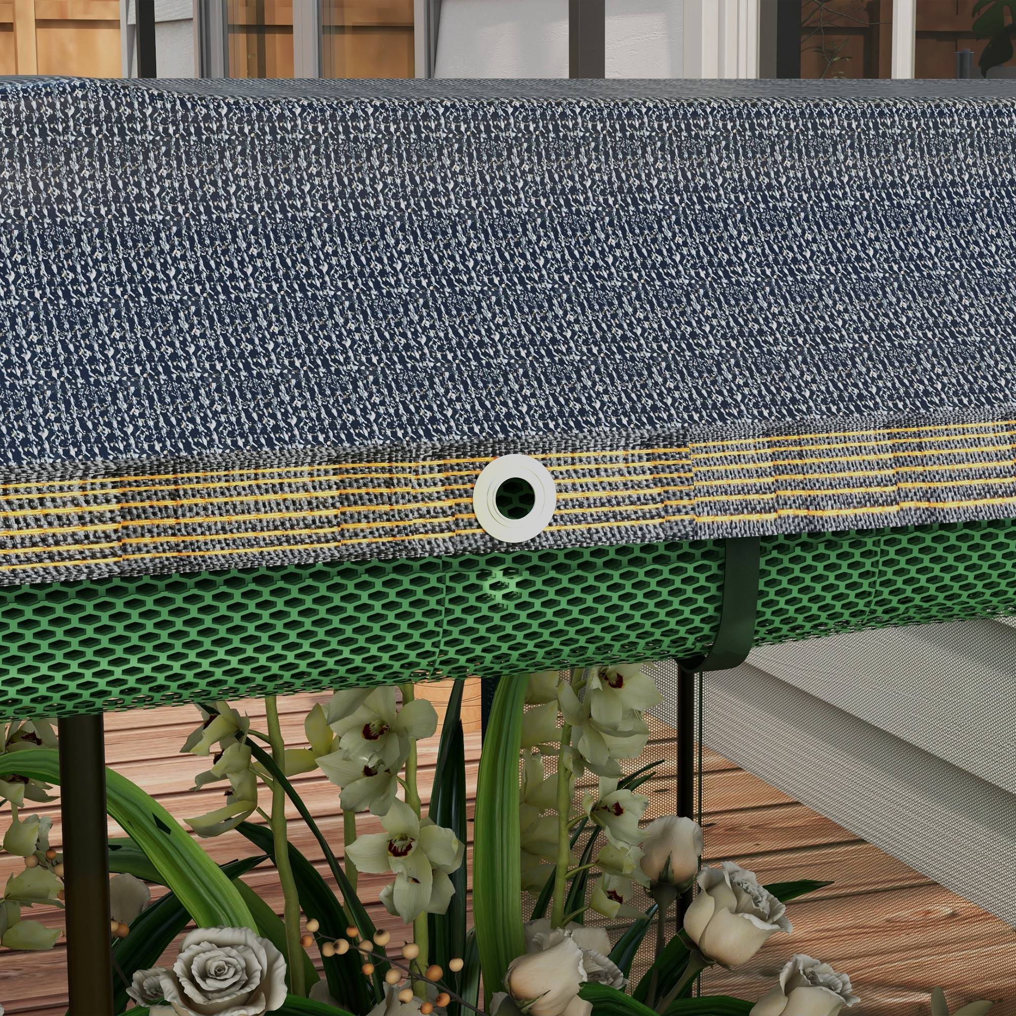 ComfortXL - Carré Potager Métal Serre Tunnel Filet Protection 230x110cm Gris Foncé - ComfortXL Outdoor Living - Image 7