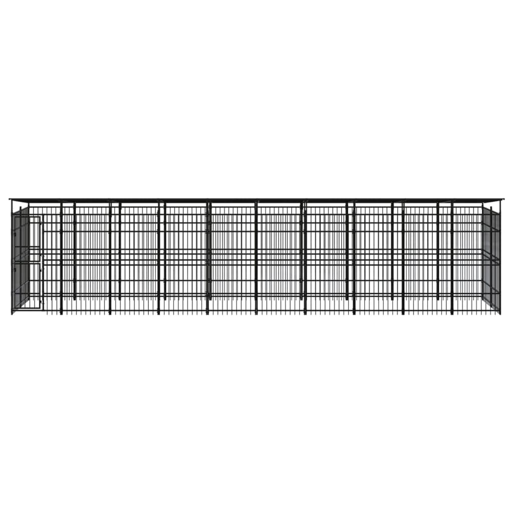 Vidaxl - Chenil D'Extérieur Avec Toit Pour Chiens Acier 18,43 M² - vidaXL - Image 1