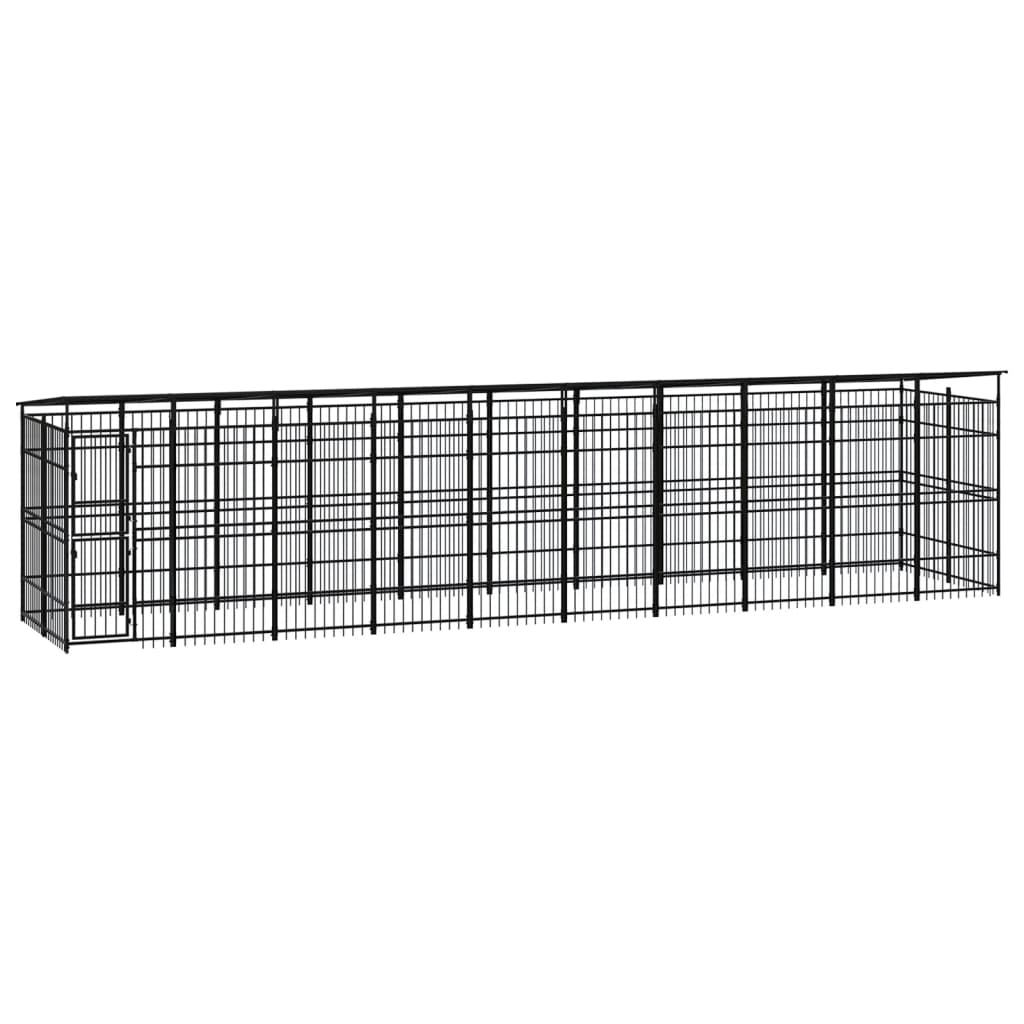 Vidaxl - Chenil D'Extérieur Avec Toit Pour Chiens Acier 18,43 M² - vidaXL - Image 2