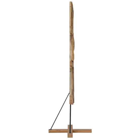 Sapin de Noël en bois de teck massif décoration rustique pour salon 180 cm – ComfortXL Outdoor Living - Image 6