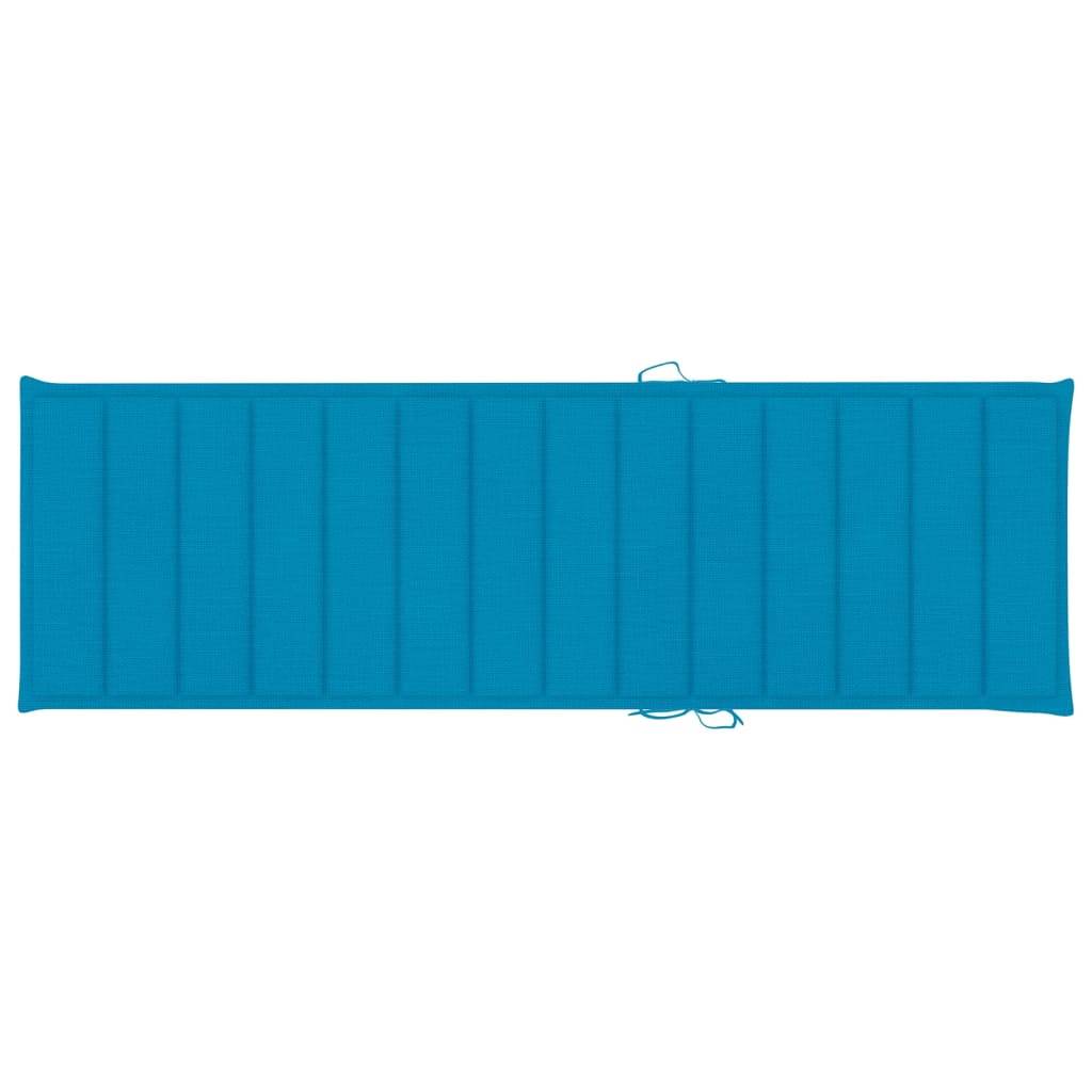 Helloshop26 - Transat chaise longue bain de soleil lit de jardin terrasse meuble d'extérieur avec coussin bois d'acacia solide - Image 9