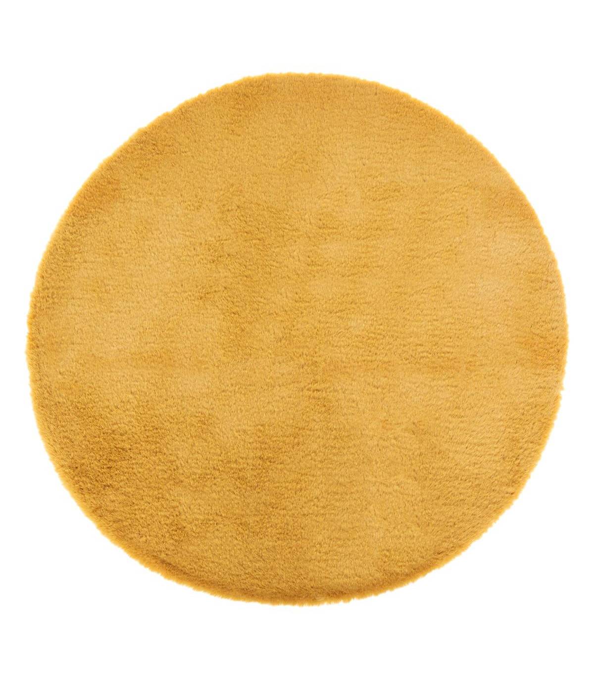 Tapis en Fourrure Ocre Extra Doux D 80 cm - Image 1