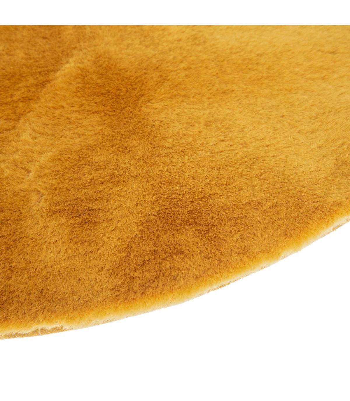 Tapis en Fourrure Ocre Extra Doux D 80 cm - Image 2