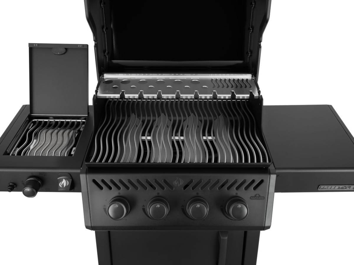Napoleon - Barbecue gaz Freestyle 425 noir 4 brûleurs + 1 Sizzle Zone Série Phantom + Plateau charbon - Napoléon - Image 9