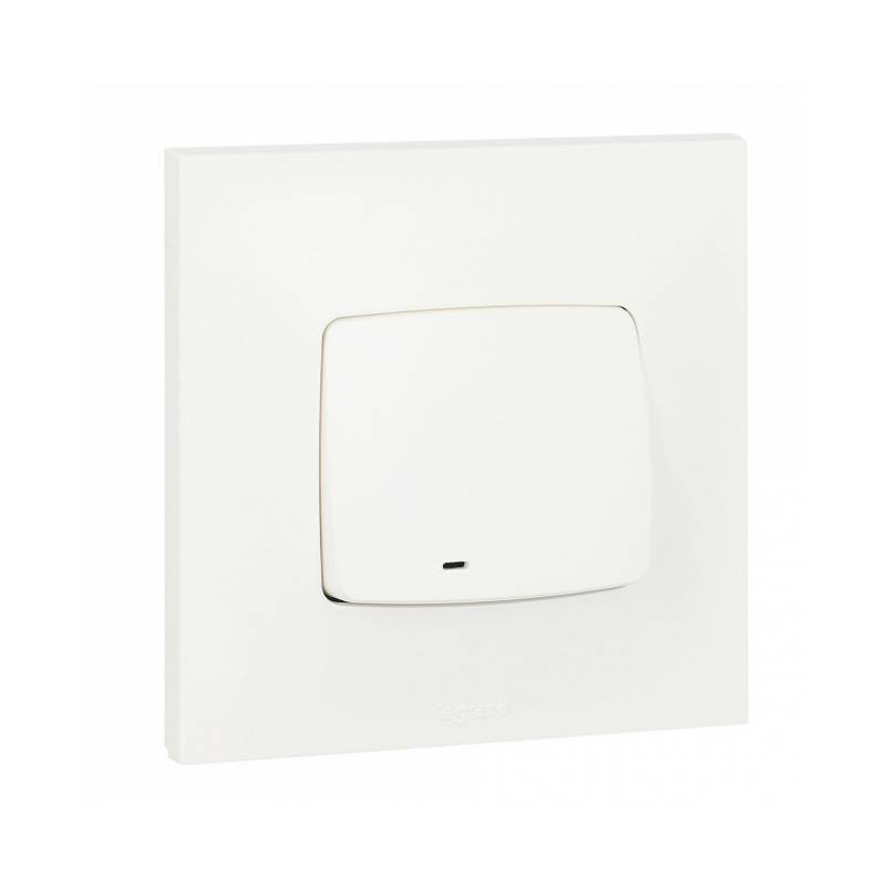 Legrand - Bouton poussoir lumineux (voyant fourni) Neptune - blanc LEGRAND