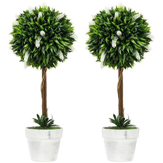 PANGIVO - Lavandes artificielles plastique blanc 14.5 x 14.5 x 60 cm - PANGIVO - Image 1