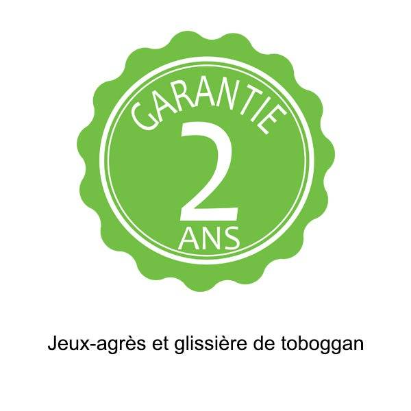 Trigano Jardin - Portique bois avec 2 balançoires + 1 plateforme avec toboggan + 1 siège face à face J-16595P4 Trigano Jardin - Image 8