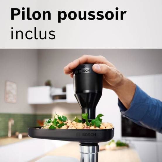 Bosch - Hachoir Electrique a viande - BOSCH - MFWS420W Série 4 - Blanc - 500 W - moteur bloqué 1900 W - 2,5 kg/mn - 2 vitesses - 2 grilles de hac - Image 4