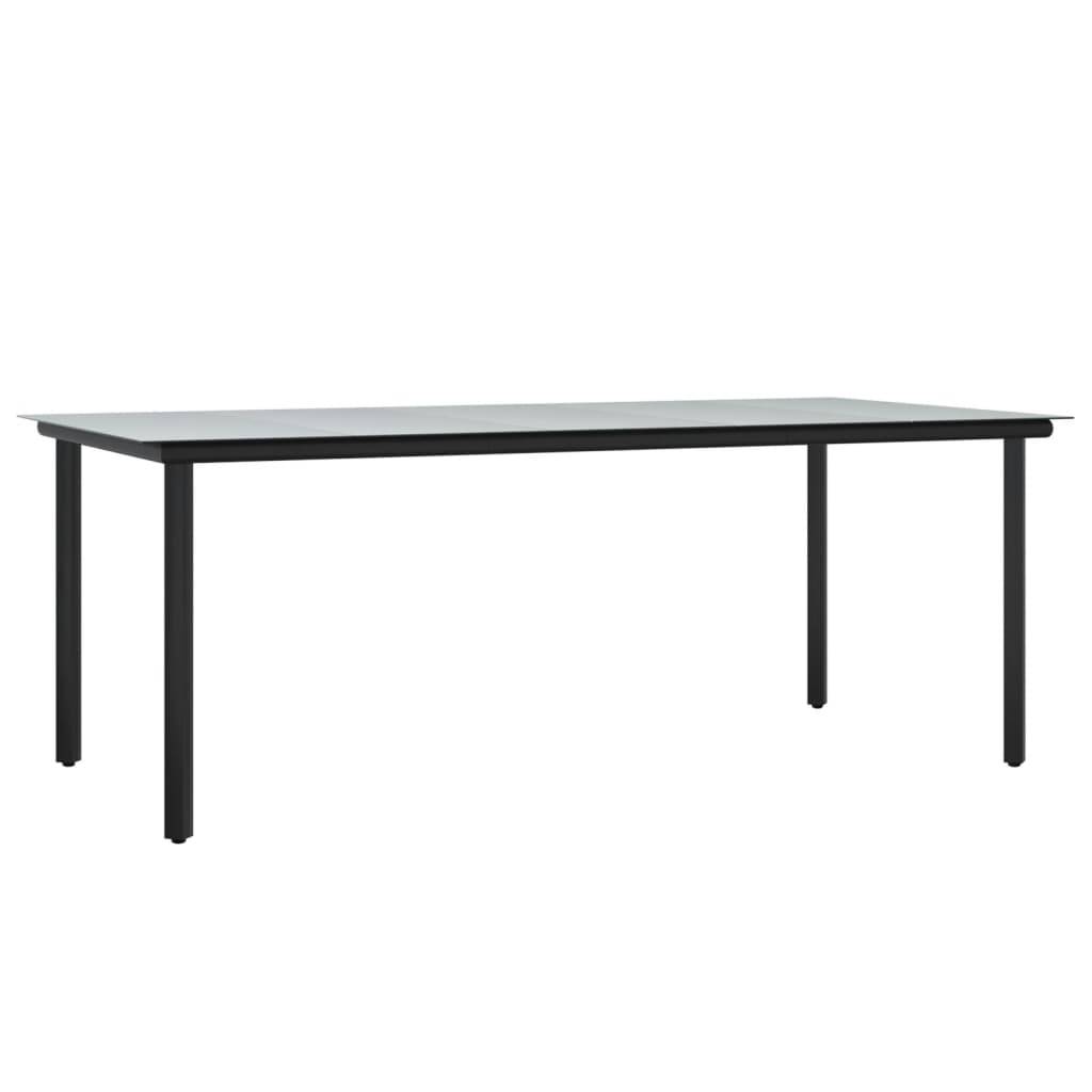 ComfortXL - Table et 8 Chaises de Jardin Noir et Crème en Résine Tressée, Plateau en Verre 200cm – ComfortXL Outdoor Living - Image 6