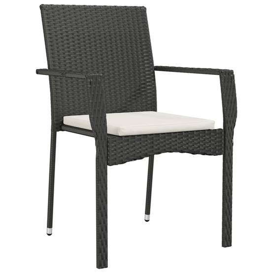 ComfortXL - Table et 8 Chaises de Jardin Noir et Crème en Résine Tressée, Plateau en Verre 200cm – ComfortXL Outdoor Living - Image 5