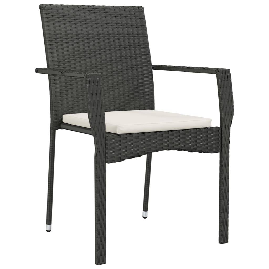 ComfortXL - Table et 8 Chaises de Jardin Noir et Crème en Résine Tressée, Plateau en Verre 200cm – ComfortXL Outdoor Living - Image 5