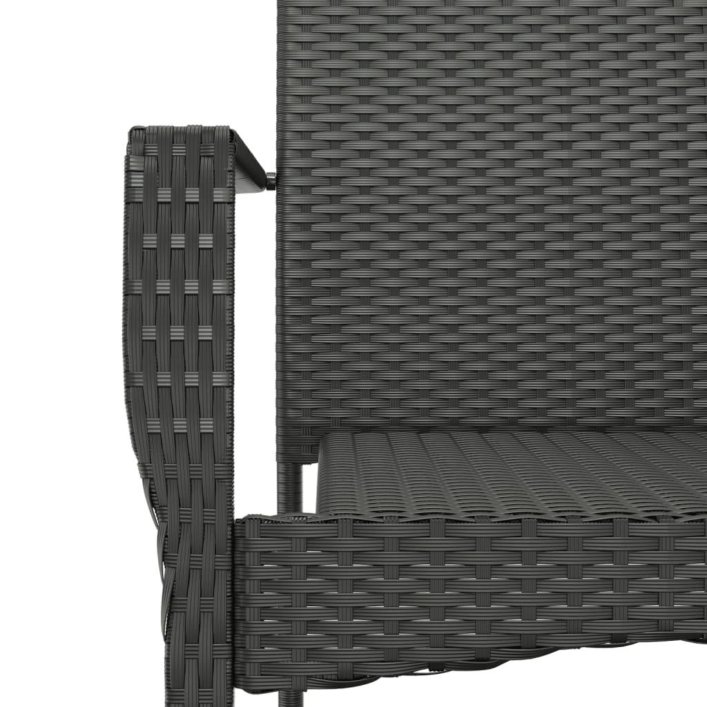 ComfortXL - Table et 8 Chaises de Jardin Noir et Crème en Résine Tressée, Plateau en Verre 200cm – ComfortXL Outdoor Living - Image 8