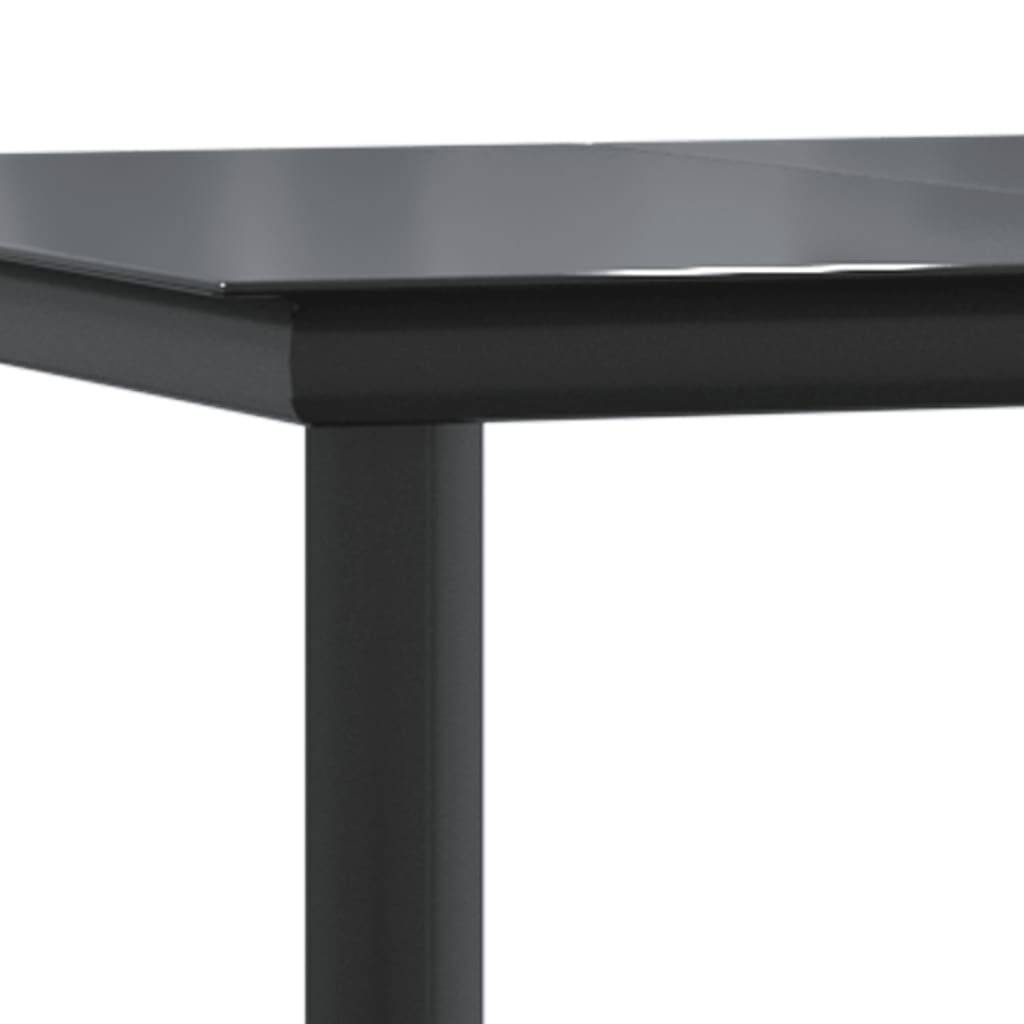 ComfortXL - Table et 8 Chaises de Jardin Noir et Crème en Résine Tressée, Plateau en Verre 200cm – ComfortXL Outdoor Living - Image 7