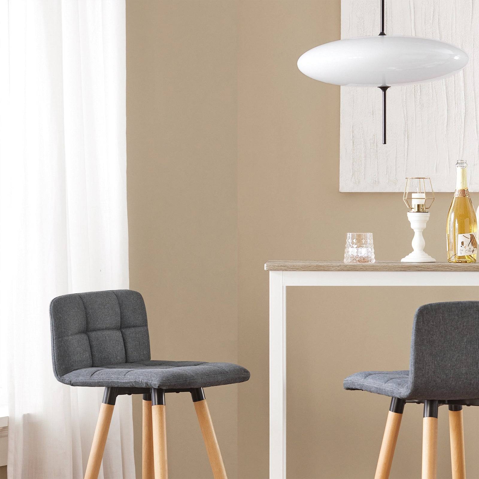 SoBuy Lot de 2 Tabourets de Bar avec Dossier et Repose-pieds pour Cuisine - Modèle FST50-DG Haute Qualité - Image 7