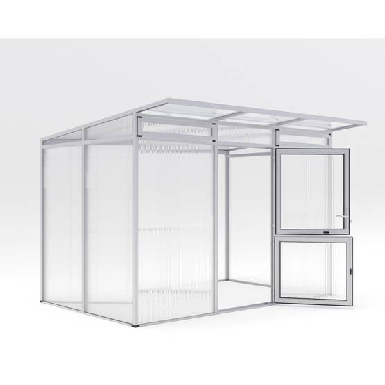Serre de jardin 6,06m² KGT Santini II,aluminium brut - Image 1