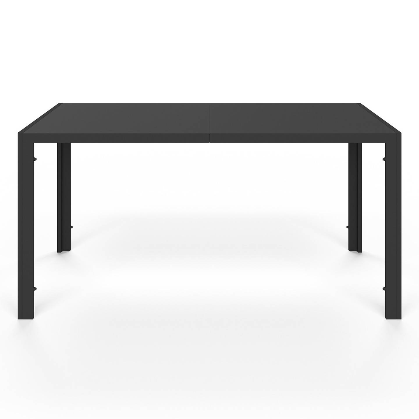 Salon de jardin MADEIRA table 150 cm et 6 chaises cordage et textilène noir et rotin clair - Image 3