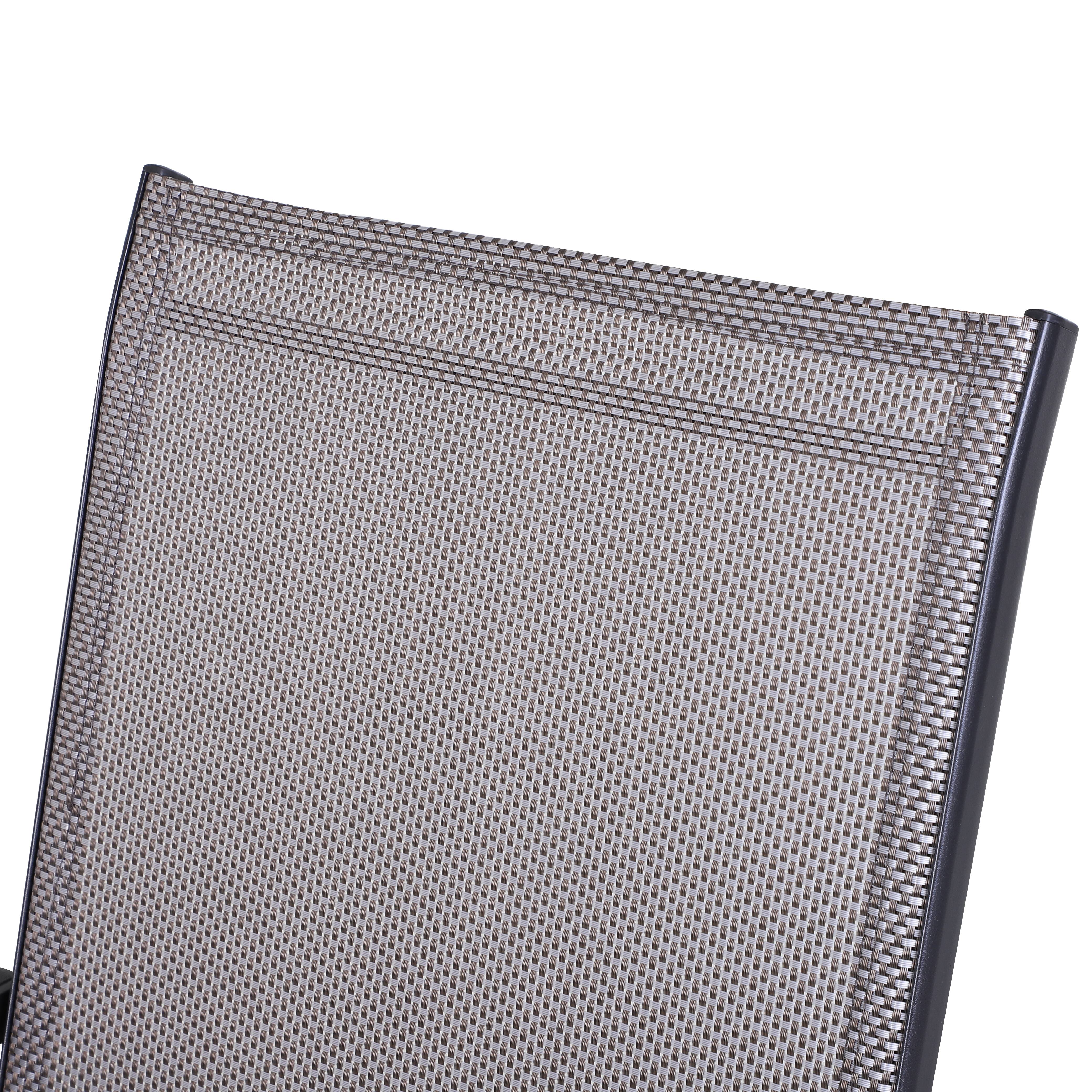 Lot de 2 chaises pliantes avec accoudoirs, chaises de camping et pêche en métal Gris, 58 x 64 x 94 cm - Image 9