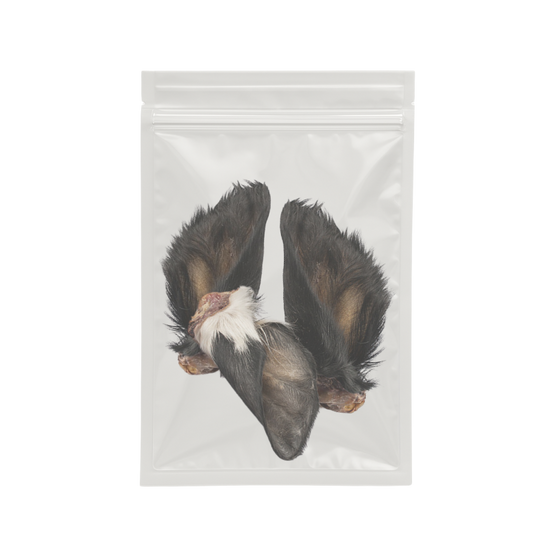 Oreilles de bœuf avec poils pour chiens – Friandises naturelles, effet vermifuge, riches en fibres - Image 2