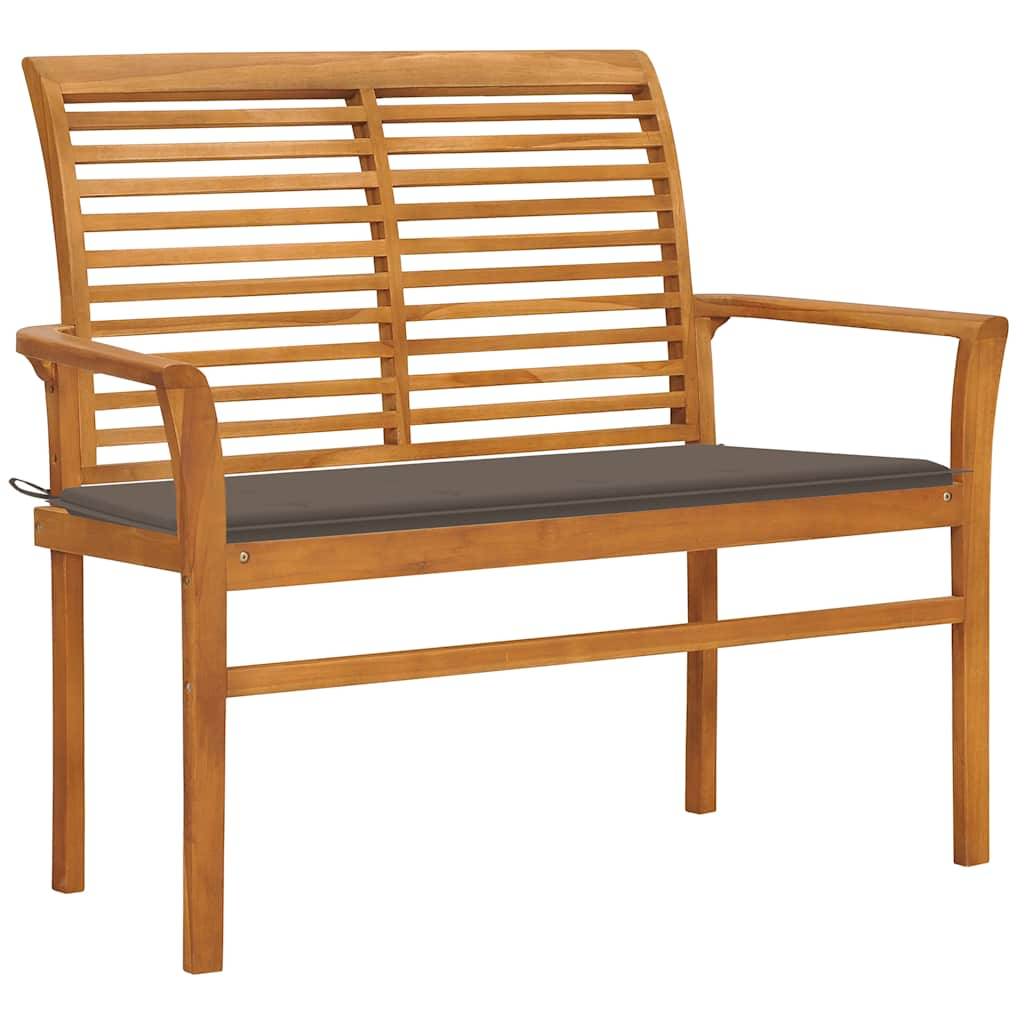 PANGIVO - Banc de jardin bois de teck taupe 112 x 55 x 94 cm - PANGIVO - Image 1