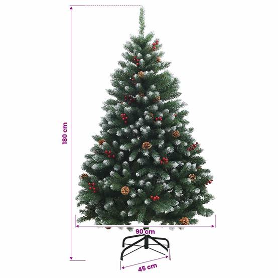 Vidaxl - Sapin de Noël Artificiel à Branches Articulées 180 cm PVC vidaXL 42054537 - Image 3