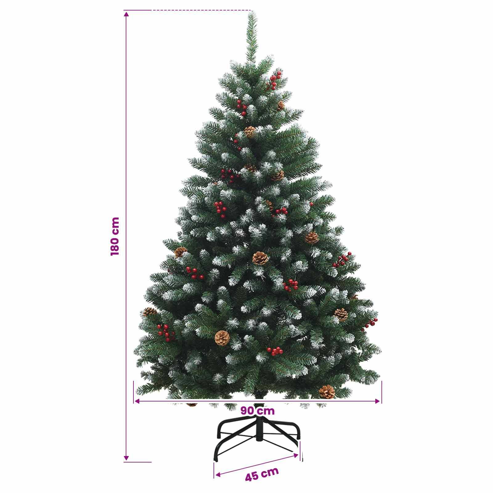 Vidaxl - Sapin de Noël Artificiel à Branches Articulées 180 cm PVC vidaXL 42054537 - Image 3