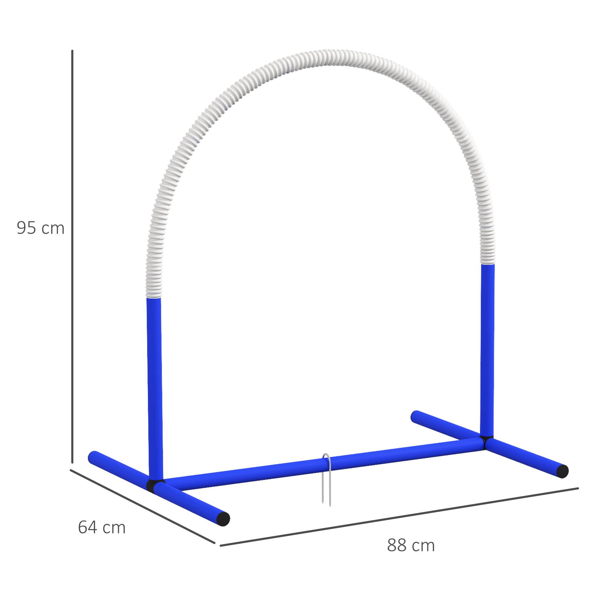 ComfortXL - Arceaux agilité chien structure légère 88 x 64 x 95 cm bleu blanc débutant - ComfortXL Outdoor Living - Image 5