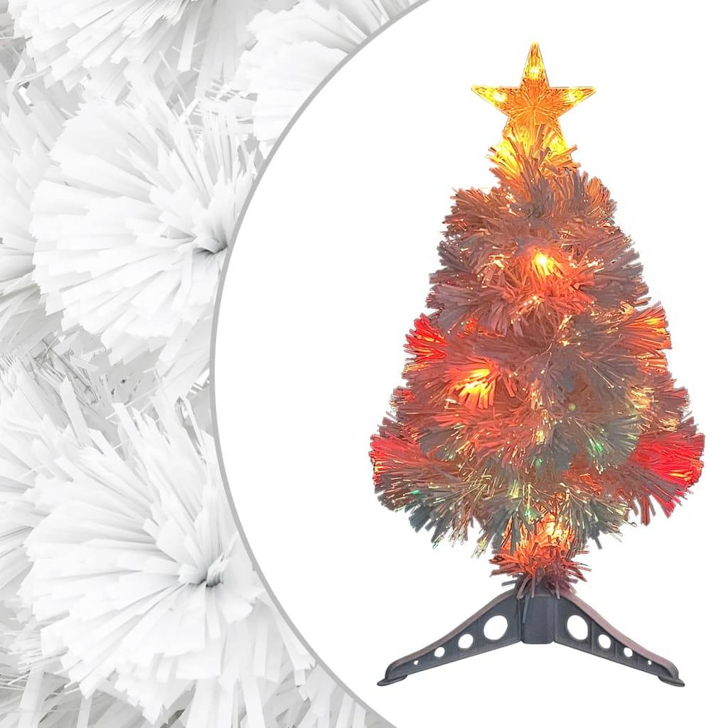 ComfortXL - Petit sapin de Noël lumineux fibre optique et LED décoratif Blanc 64 cm – ComfortXL Outdoor Living
