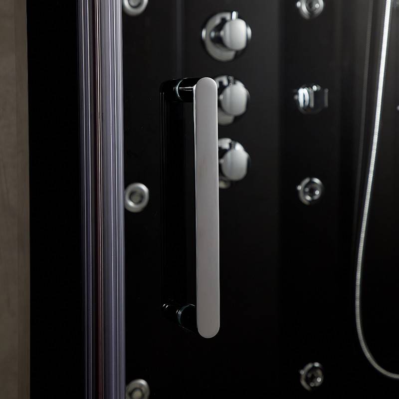 Cabine douche hammam X-ONE 100 BLACK Archipel® - 100x90 cm - Image 8
