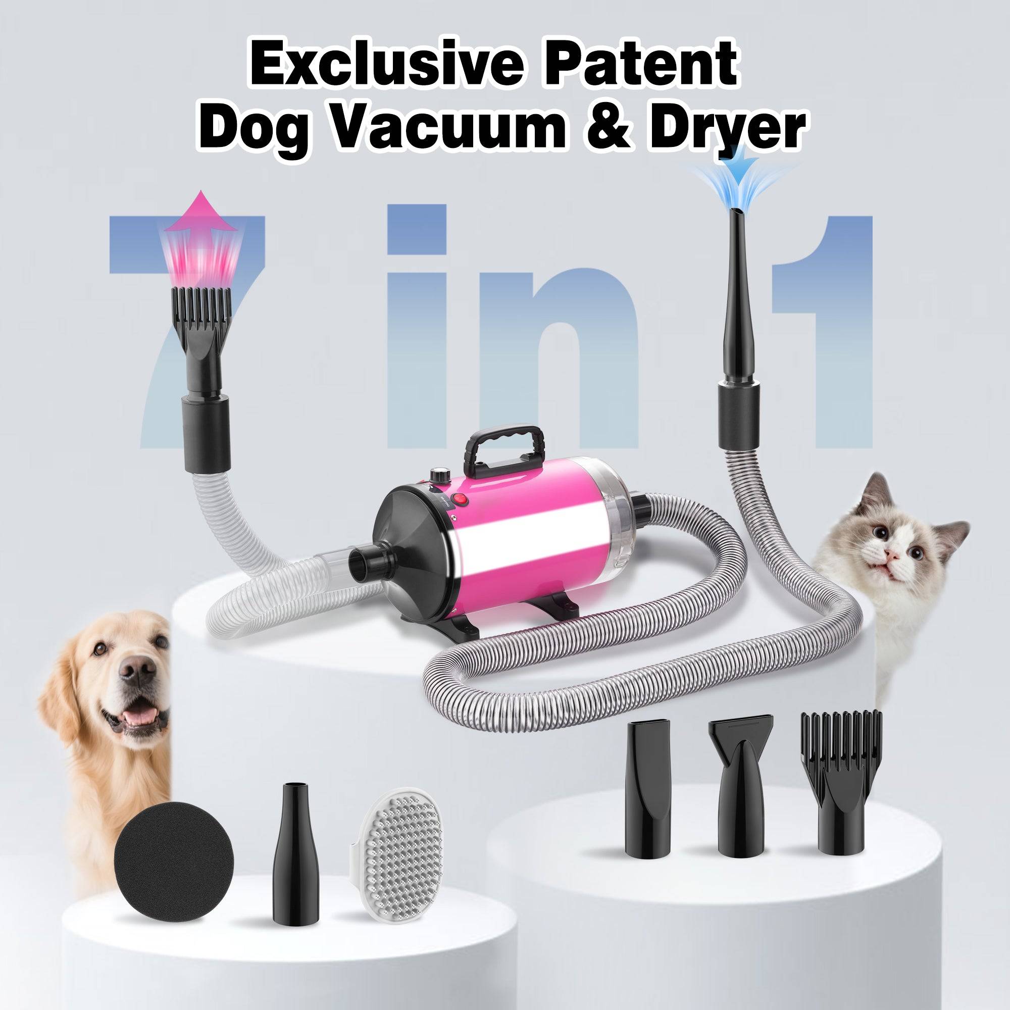 Sèche-Cheveux pour Chien Blower 3200 W, Pulseur Chien avec Aspirateur - Image 3