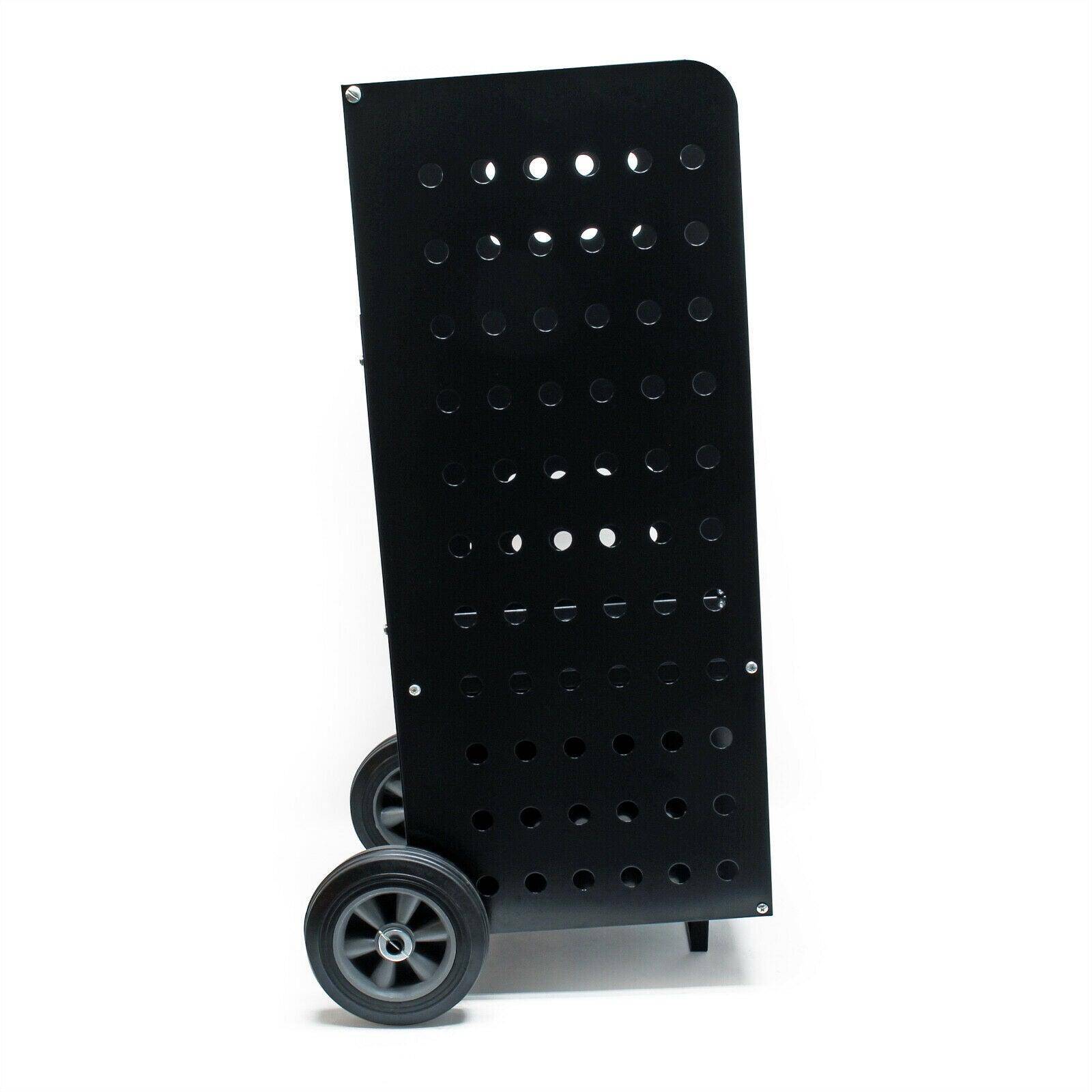 Helloshop26 - Chariot porte-bûches XL 106 cm transport de bois de chauffage cheminée diable panier noir - Image 2