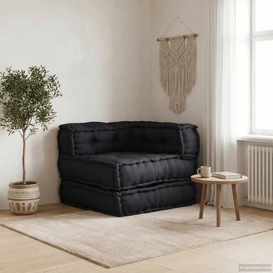 Canapé modulaire coton anthracite 70 x 70 x 54 cm, poids:13.7kg - PANGIVO - Image 1