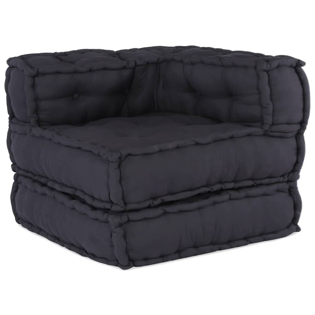 Canapé modulaire coton anthracite 70 x 70 x 54 cm, poids:13.7kg - PANGIVO - Image 2