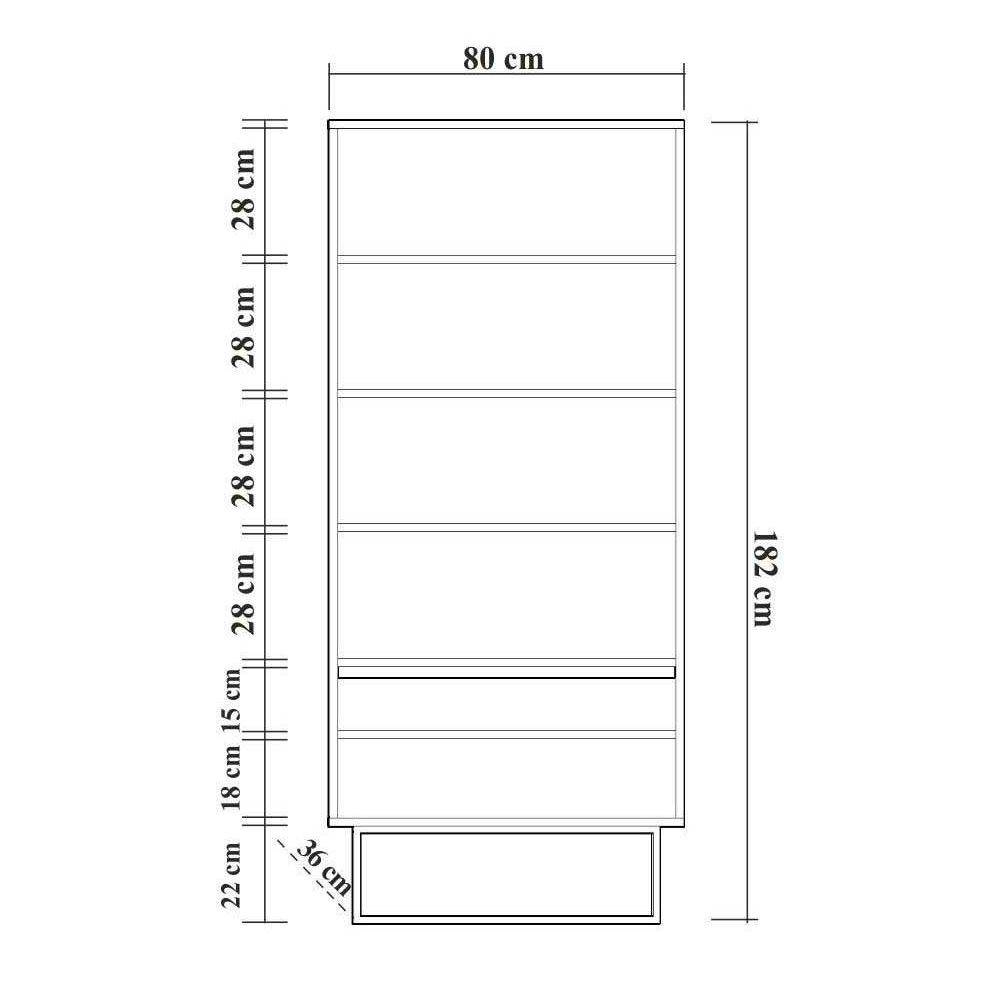 Hanah Home - Etagère en aggloméré 2 portes Rea - Image 3