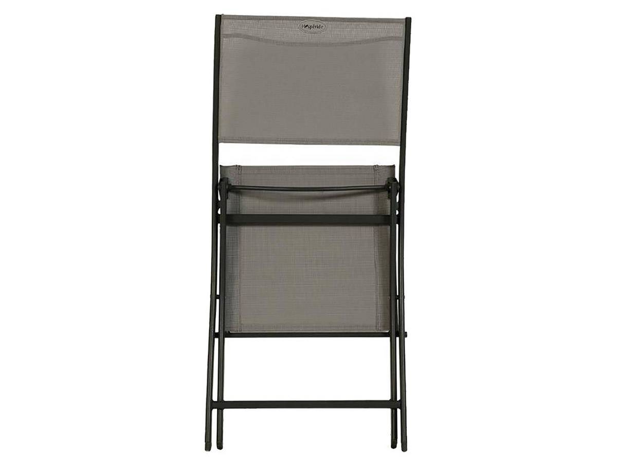 Hesperide - Lot de 4 Chaises de jardin pliante métal Modula Galet / Graphite - Hesperide - Image 4