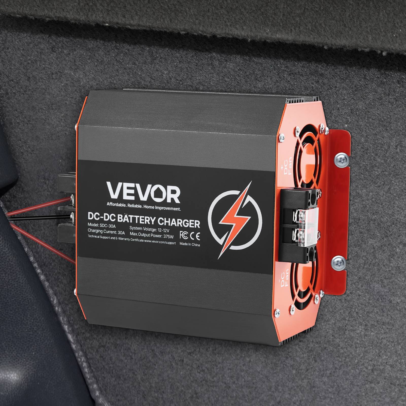 VEVOR Chargeur batterie CC-CC 12 V 30 A, 375 W, plomb, lithium, AGM. Voitures, camping-cars. - Image 8